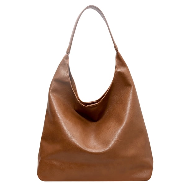 Bolso Mano Slouchy Hobo para Mujer Con Cierre Magnético Piel Sintética