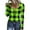 Green#003, variant on Stichou Fall Shirts for Women Henley Plaid Slim Fit Long Sleeve Comfy Tops Loose Fit Button Blouse Fashion Outfits Pink 2XL