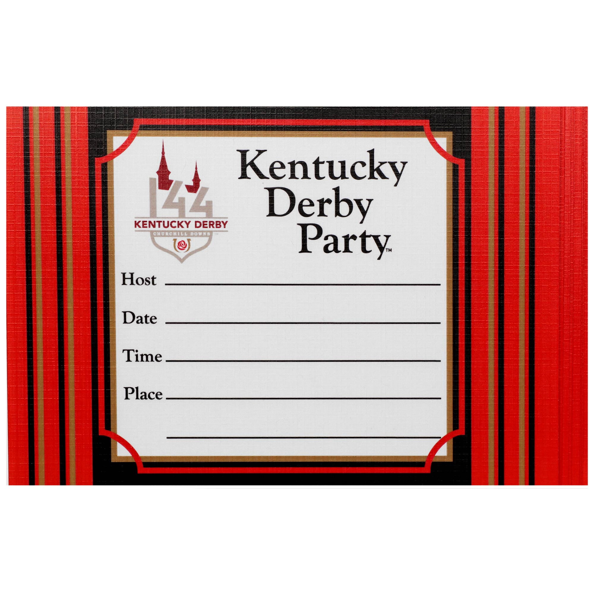 Kentucky Derby 144 8-Pack Party Invitations Card & Envelope Set