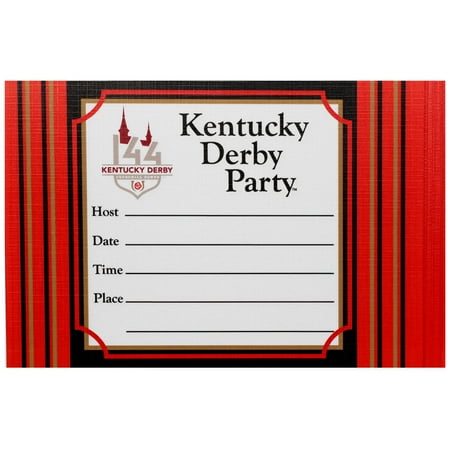 Kentucky Derby 144 8-Pack Party Invitations Card & Envelope Set