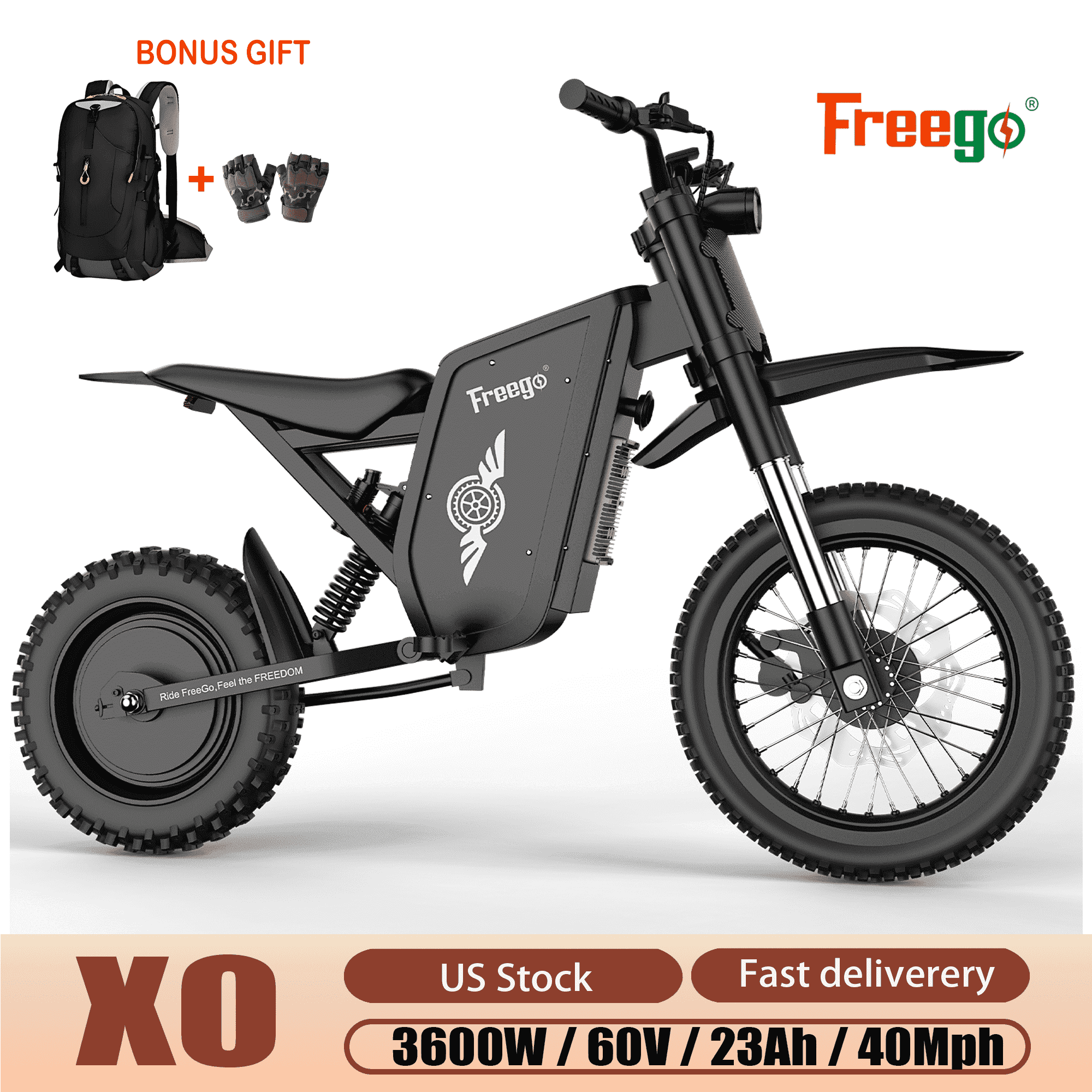 Riding'times GT54 PRO Electric Dirt Bike for Teens Adults,60V 25AH