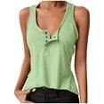 thumbnail image 2 of Giftesty Tank Tops for Women Casual Sleeveless T-shirt with Solid Button Top, 2 of 6
