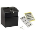 thumbnail image 2 of AdirOffice Wall Mountable Steel Locking Suggestion Box, Black (2 pack), 2 of 12