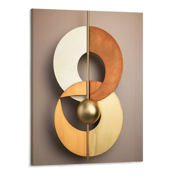 Shiartex Ready to Hang Canvas Wall Art Picture 16x20in for Living Room Bedroom Geometric Figure 16x20in