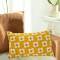 thumbnail image 1 of Funda de almohada floral con bordado estéreo, 1 paquete, algodón, amarillo, 45x45cm/17,71x17,71in o 35x50cm/13,77x19,68in, funda de cojín de sofá decorativa con cremallera invisible para salón, 1 of 5