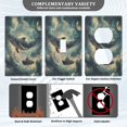 thumbnail image 3 of Yayeee Toggle Light Switch Wall Plate 1-Gang 4.5"x2.7" Home Decorative Outlet Cover, Beige Floating Whale, 3 of 7
