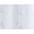 thumbnail image 4 of WARM HOME DESIGNS 1 Sheer White Faux-Linen Sliding Door Curtain Panel with Stitched Silver Leaf Embroidery. M Silver Patio 84, 4 of 5