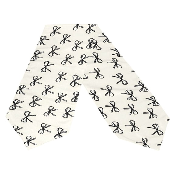 Ryvnso Bows Beige Table Runner Tablecloth Home Decoration 13 x 70 inches