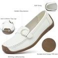 thumbnail image 3 of Ecetana Women's Leather Loafers Classic Slip-On Dress Flats Comfort Office Shoes, 3 of 8