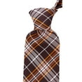 thumbnail image 3 of Scott Allan Collection Mens Tartan Plaid Necktie for Him | Standard Size Brown and Orange Classic Tie, 3 of 5