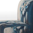 thumbnail image 4 of Designart "Cool Blue Daisy II" Blue Floral & Botanical Upholstered Accent Chair - Traditional Arm Chair For Living Room, 4 of 5