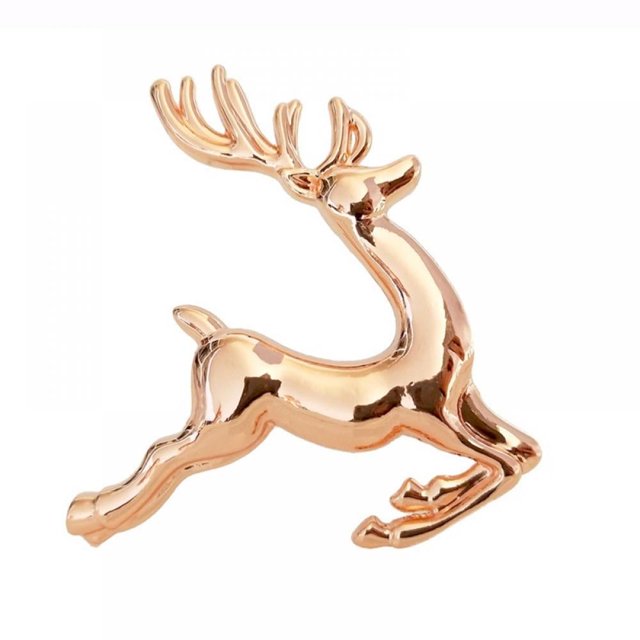Servilleteros de ciervo, porta servilletas navideños, hebilla de reno para cenas, fiestas, bodas y decoración de mesas (dorado, 6 piezas)