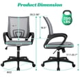 thumbnail image 2 of NiamVelo Desk Chair Mesh Office Chair Mid Back Computer Chair with Lumbar Support & Armrest，Adjustable Rolling Chair for Home /Office/Gaming/ Bedroom /Study, 250LBS, （Grey）, 2 of 7