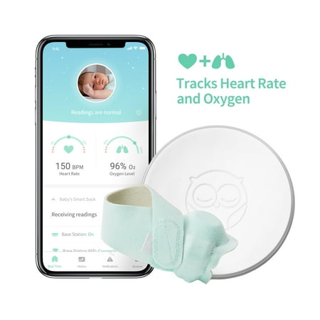 Owlet Smart Sock 2 Baby Monitor, Tracks Heart Rate & Oxygen