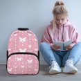 thumbnail image 2 of HUIACONG Pink Cherry Blossom Cat School Backpack for Kids Ages 6-18 Ergonomic Padded Straps Large Capacity Water Resistant Bookbag for Elementary Middle High School Daily Use Travel, 2 of 7