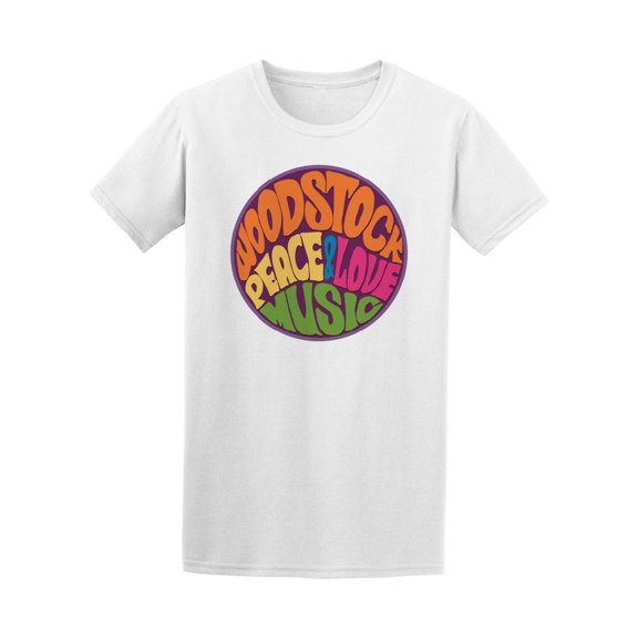 Hippie Woodstock Peace Love Tee Men's -Image by Shutterstock