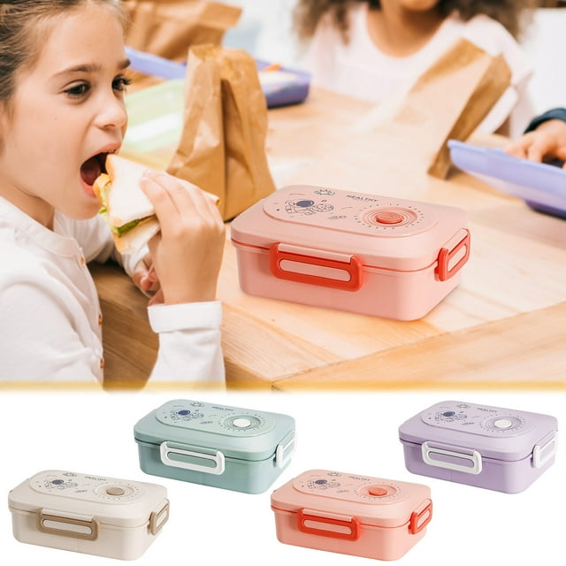 Vaidha Student Plastic Partition Bento Box Can Be Microwave Heated, Sealed, And Portable Lunch Box For Office Workers