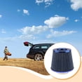 thumbnail image 3 of Riwesomey Filtro de aire de coche Universal 3 pulgadas de alta potencia deporte malla cono filtros de admisión de aire frío cartucho de aluminio de Vehículos, repuestos y accesorios Mis Azul Riwesomey  VI022353-02, 3 of 6