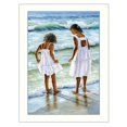 thumbnail image 2 of Trendy Decor 4U  Contemporary "Two Girls at the Beach" Framed Print Wall Art by Georgia Janisse, 2 of 3