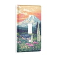 thumbnail image 2 of Yayeee Toggle Light Switch Wall Plate 1-Gang 4.5"x2.7" Home Decorative Outlet Cover, Floral Mountain, 2 of 7
