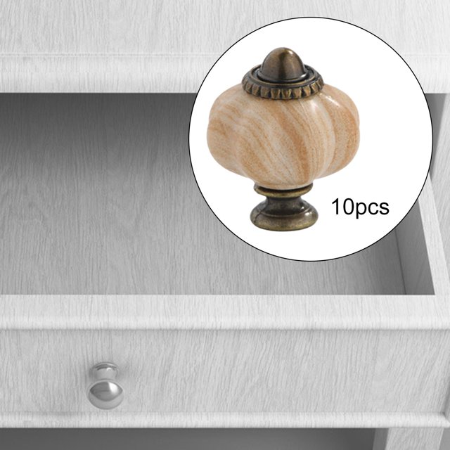 10 Pieces Vintage Style Acrylic Drawer Pull Handle Single Hole Knobs for Cupboard, Cabinets, Closet, Door, Wardrobe, Furniture Accessories Soledad tirador del cajón