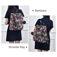 thumbnail image 6 of FORMRS Women's Travel Backpack Purse Anti-Theft Hidden Pockets Casual Shoulder Bag, Blue Vibrant Leaves Pattern, 6 of 7