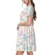 thumbnail image 2 of Balery Colorful Butterfly Vestidos sueltos de manga corta para mujer, vestidos de verano 2025, vestidos casuales de corte A con vuelo., 2 of 6