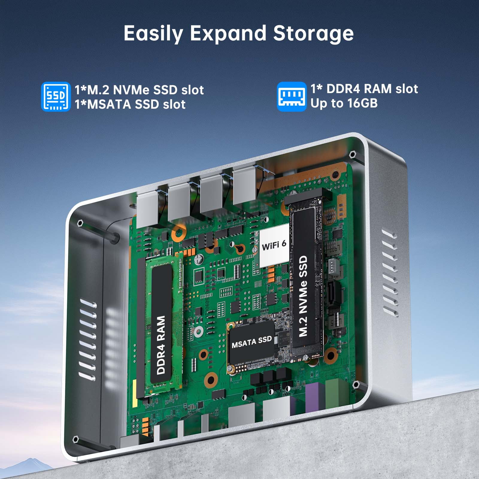 Mini PC Intel Alder Lake N100 (up to 3.4GHz), Desktop Computer Fanless Windows 11 Pro, 8G DDR4 RAM/256G SSD/4K UHD/WiFi 6, BT 5.2 for Business Home Office Recreation