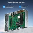 thumbnail image 4 of Mini PC Intel Alder Lake N100 (up to 3.4GHz), Desktop Computer Fanless Windows 11 Pro, 8G DDR4 RAM/256G SSD/4K UHD/WiFi 6, BT 5.2 for Business Home Office Recreation, 4 of 11