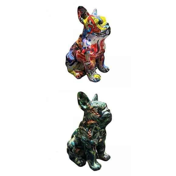 2 Estatuas De Perro, Escultura De Animales, Figuras De Cachorro Para Soporte