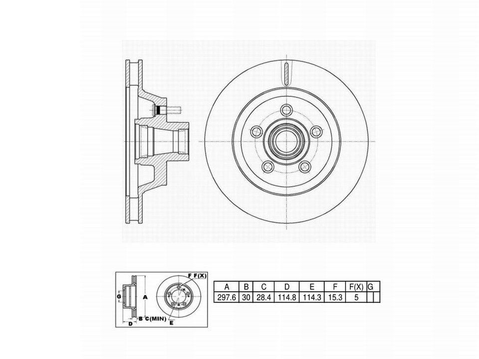 Winstop Brake Rotor and Hub Assembly, Front WS235361, Ford Thunderbird 1969