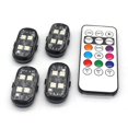thumbnail image 1 of 4pcs Wireless LED Strobe Lights Car Decor Atmosphere Light, 8 Colors Rechargeable Led Lights LED Warning Light, 1 of 5