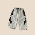 thumbnail image 2 of OSOLU Children Boys Pants Casual Color Block Patchwork Sweatpants Comfortable Athletic Joggers Daily Wear Trendy Travel Trousers, 2 of 4