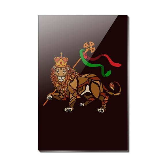 Lion of Judah Bible Rectangle Acrylic Fridge Refrigerator Magnet