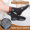 thumbnail image 4 of 12 Pairs Baby Girls Grips Socks Kids Toddlers Infants Anti Slip Non Skid Funny Cartoon Crew Breathable Cotton Socks, 4 of 6