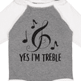thumbnail image 4 of Inktastic Funny Music Yes Im Treble Boys or Girls Long Sleeve Baby Bodysuit, 4 of 5