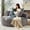 Gray Corduroy, variant on 55" Oversized Round Chaise Lounge Sofa, Upholstered Accent Chair with Pillows, Single Boneless Reading Chairs for Living Room Bedroom, Modern Black