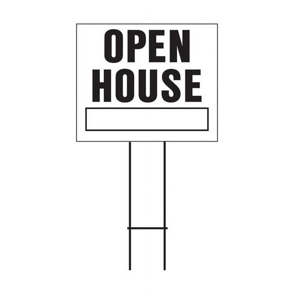 Hy-Ko Open House Informational Sign - Outdoor Use - 1 Piece, 23 in. H x 24 in. W