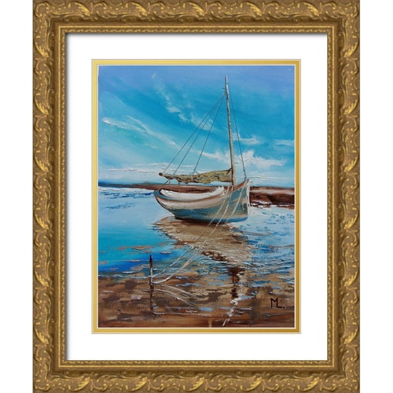 Luniak, Monika 12x14 Gold Ornate Wood Framed with Double Matting Museum Art Print Titled - In Paradise