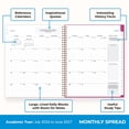 thumbnail image 5 of Blue Sky 2026-2027 Weekly and Monthly Academic Year Student Planner Calendar, July 2026 - June 2027, 8.5" x 11", Flexible Cover, Wirebound, Laminated Tabs, Storage Pocket, Star Confetti Bright, 5 of 10