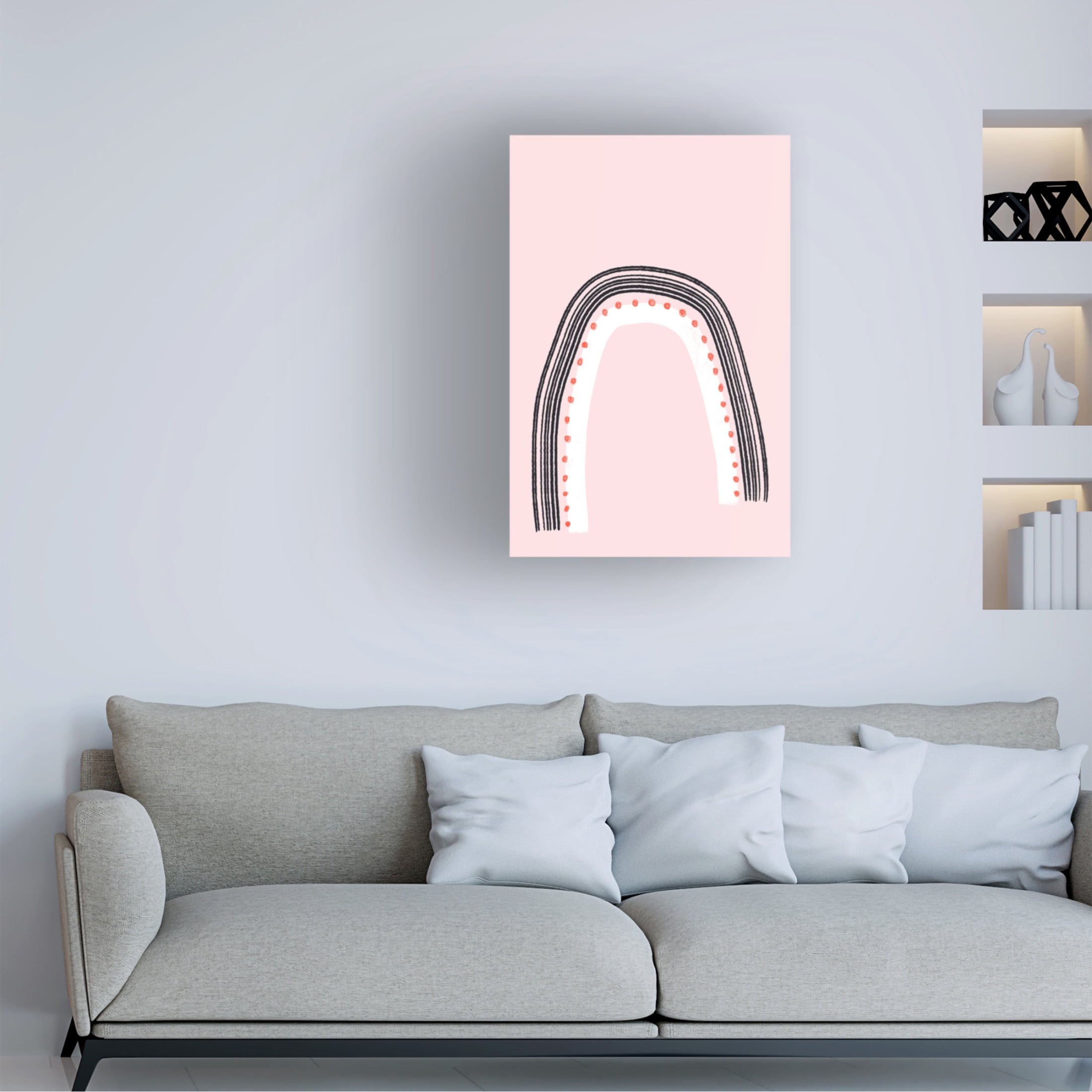 Trademark Fine Art uplusmestudio Happy Rainbow Canvas Wall Art