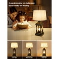 thumbnail image 3 of 20.5in Black Gold Farmhouse Bedside Table Lamp, Suitable For Living Rooms, 3-Way Dimmable Touch Modern Bedside Table With 2 Lights For Bedrooms, Homes, Offices (Including Light Bulbs), 3 of 8