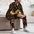 thumbnail image 7 of Lsque Fall Sunflowers Leaves Pattern Long Sleeve Pajama Set for Men - Soft 2-Piece Sleepwear and Loungewear Set with Pockets, Comfy Nightwear-Medium, 7 of 7