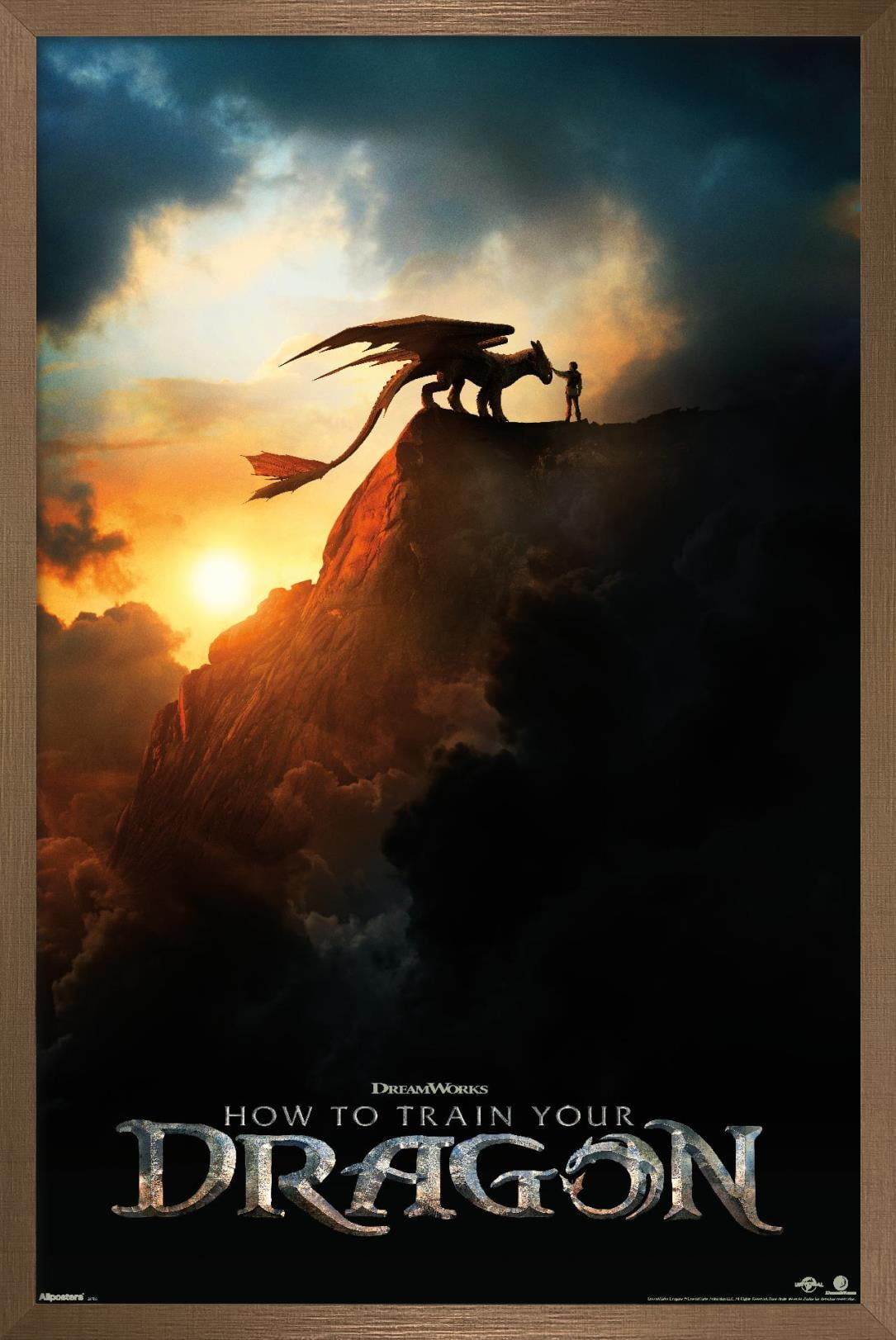 How To Train Your Dragon (2025) - Teaser One Sheet Wall Poster, 14.725" x 22.375" Framed