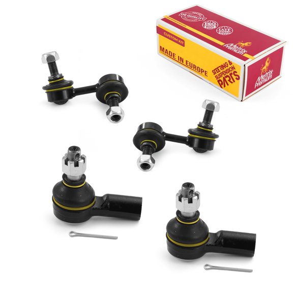 Metrix Premium Chassis Parts - 4 PC Outer Tie Rod End & Front Sway Bar Stabilizer End Link Kit Fits 03-06 Honda Element, 07-10 Element 4WD, FWD, 11 Element, 02-05 Acura RSX, ES80995, K90454, K90455