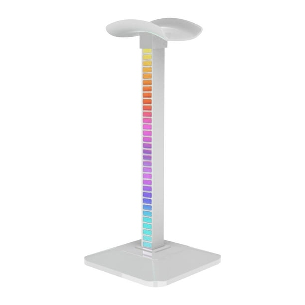 Audífonos para Soporte de Auriculares Montado en Cabeza de Juego, Equipado con Luz de Recogida de Luz Fría Rgb, Modos de Iluminación Múltiples, Audífonos para Juegos, Soporte de Pantalla de Iluminació