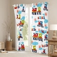 thumbnail image 3 of Homewish Kawaii Train Black Out Curtains,Cartoon Vehicles Car Curtains Pack of 2 (42x63 Each),Red Blue White Bedroom Curtains For Boys Teens,Microfiber Bedroom Decor, 3 of 6