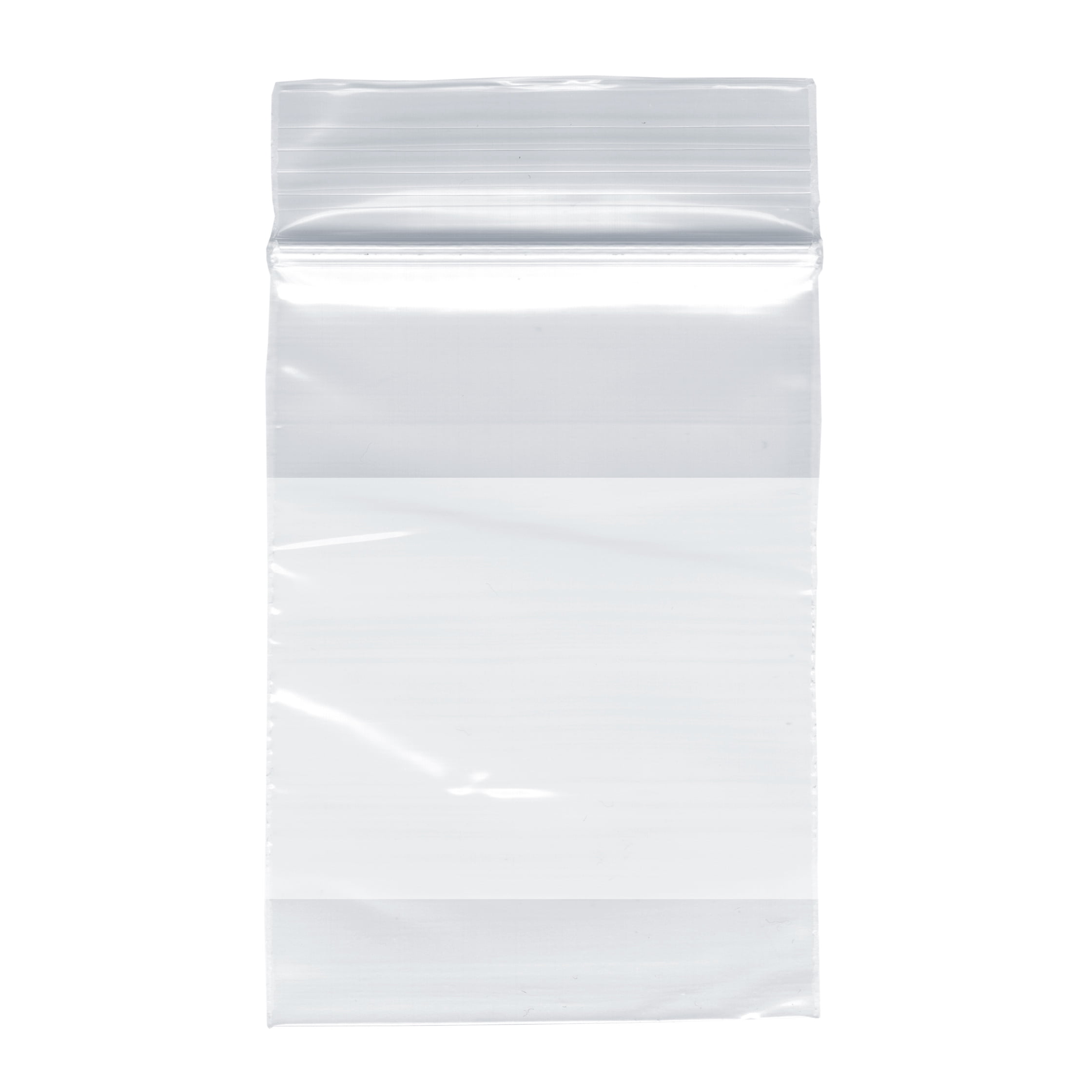 2 Mil Clear Reclosable Plastic Poly Bags 12" x 15" with White Block 2000 Packs 