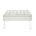 thumbnail image 4 of Inspired Home Stella Ottoman en Faux Cuir Table Basse Carrée Capitonnée, 4 of 7