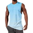 thumbnail image 2 of BiZtdJrK Mens Beach Tank Tops Summer Casual Sleeveless Muscle Shirts Fashion Gradient Graphic Tees Workout Fittness Undershirts, Light Blue, S, 2 of 6